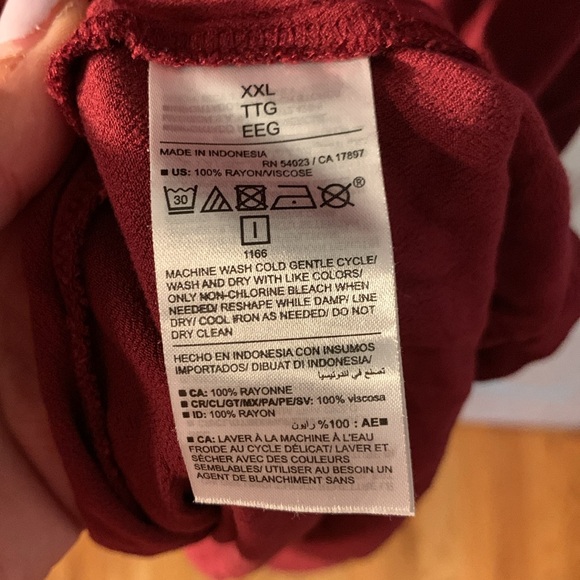 Old Navy midi dress. NWT. Maroon red. Size XXL. - Picture 7 of 10